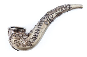 Silverplated Pipe with engraved details